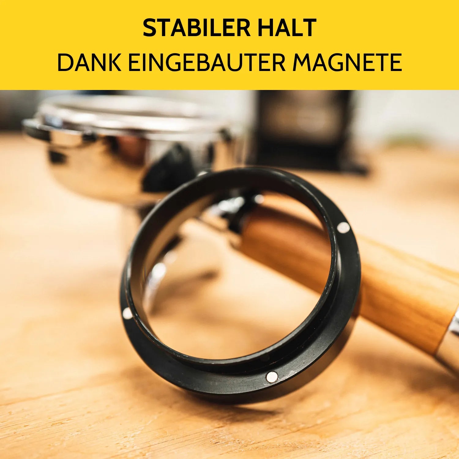 Unterseite des Dosierring mit Magneten.