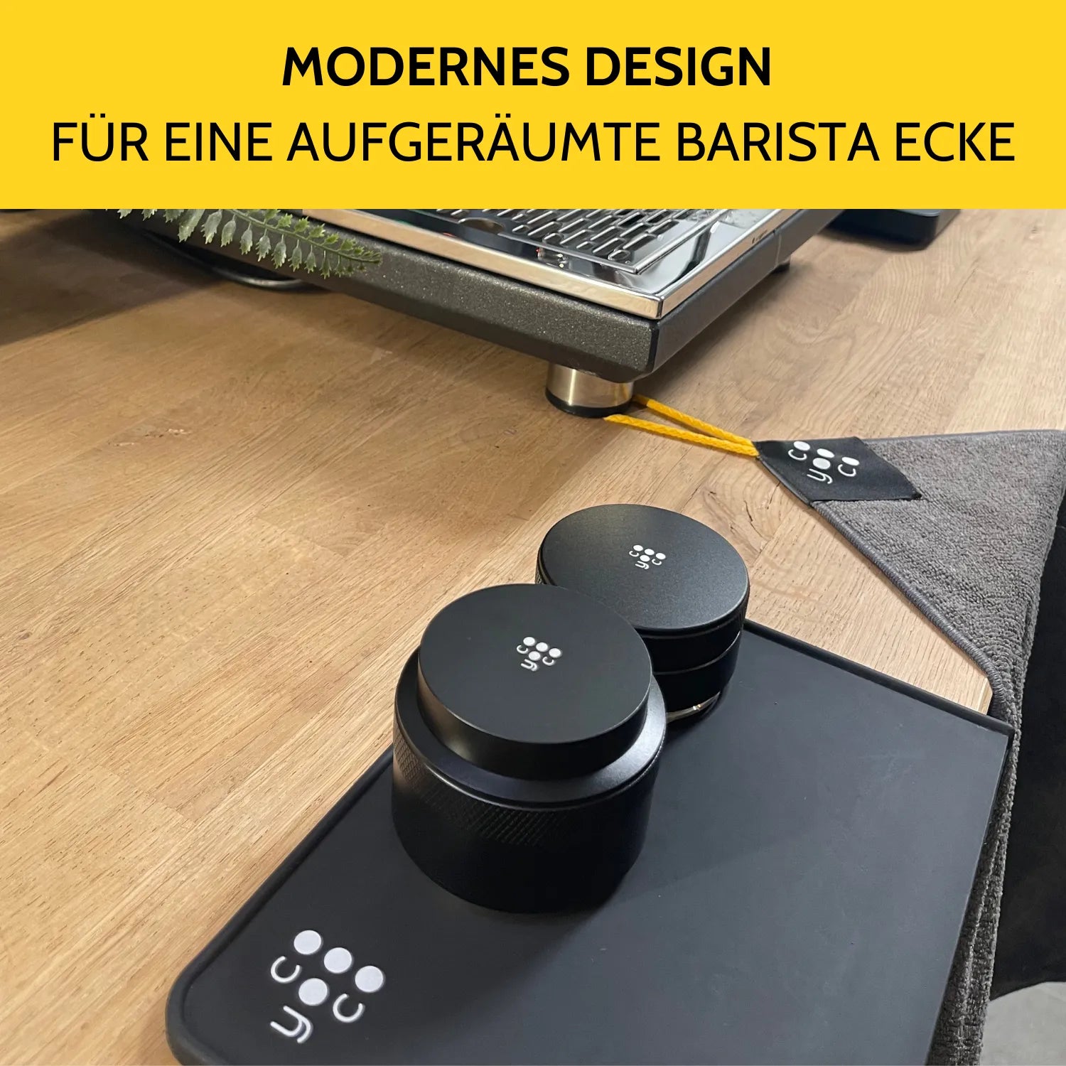 Leveler steht in der Barista Ecke.