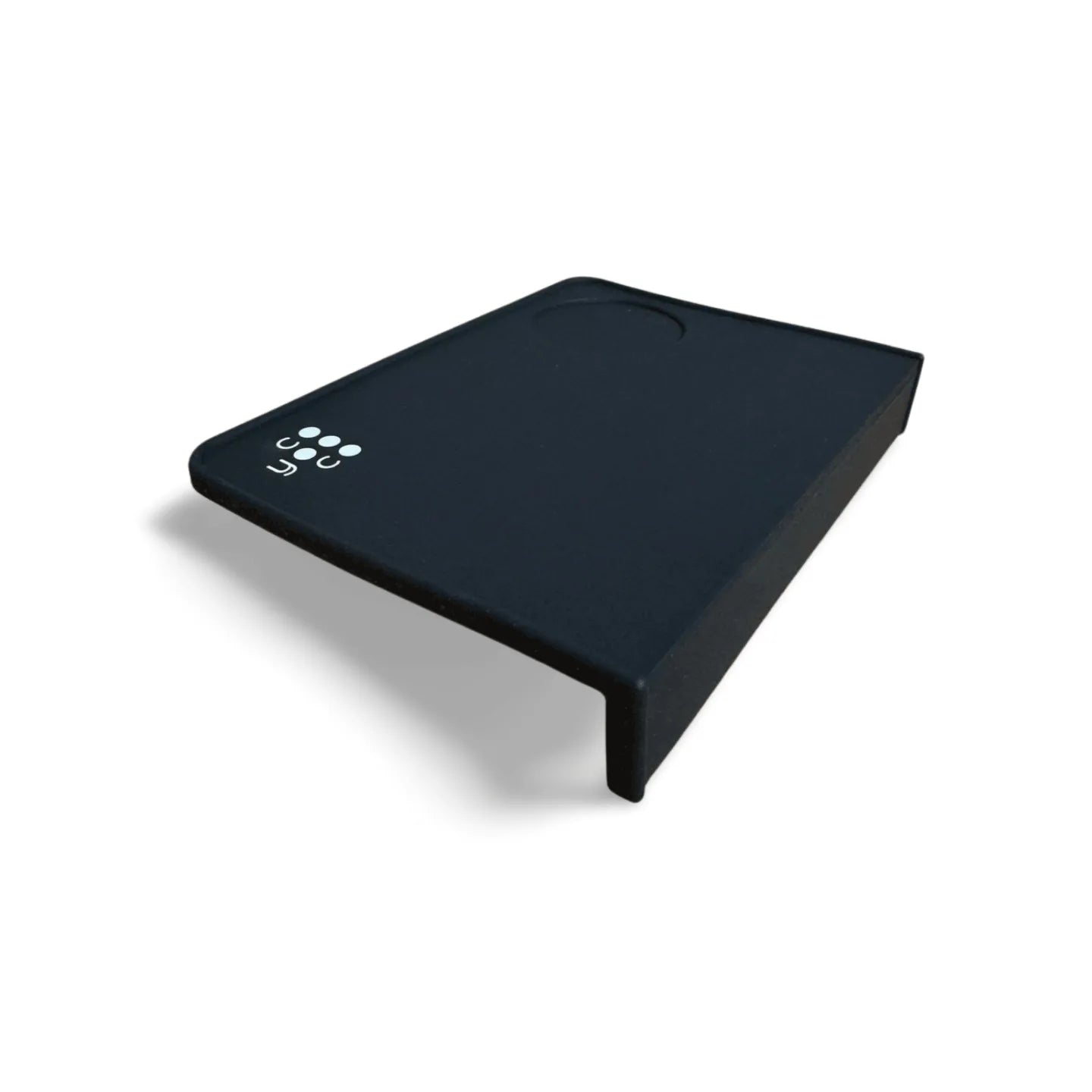 Tampermatte mit Kantenschutz in schwarz.