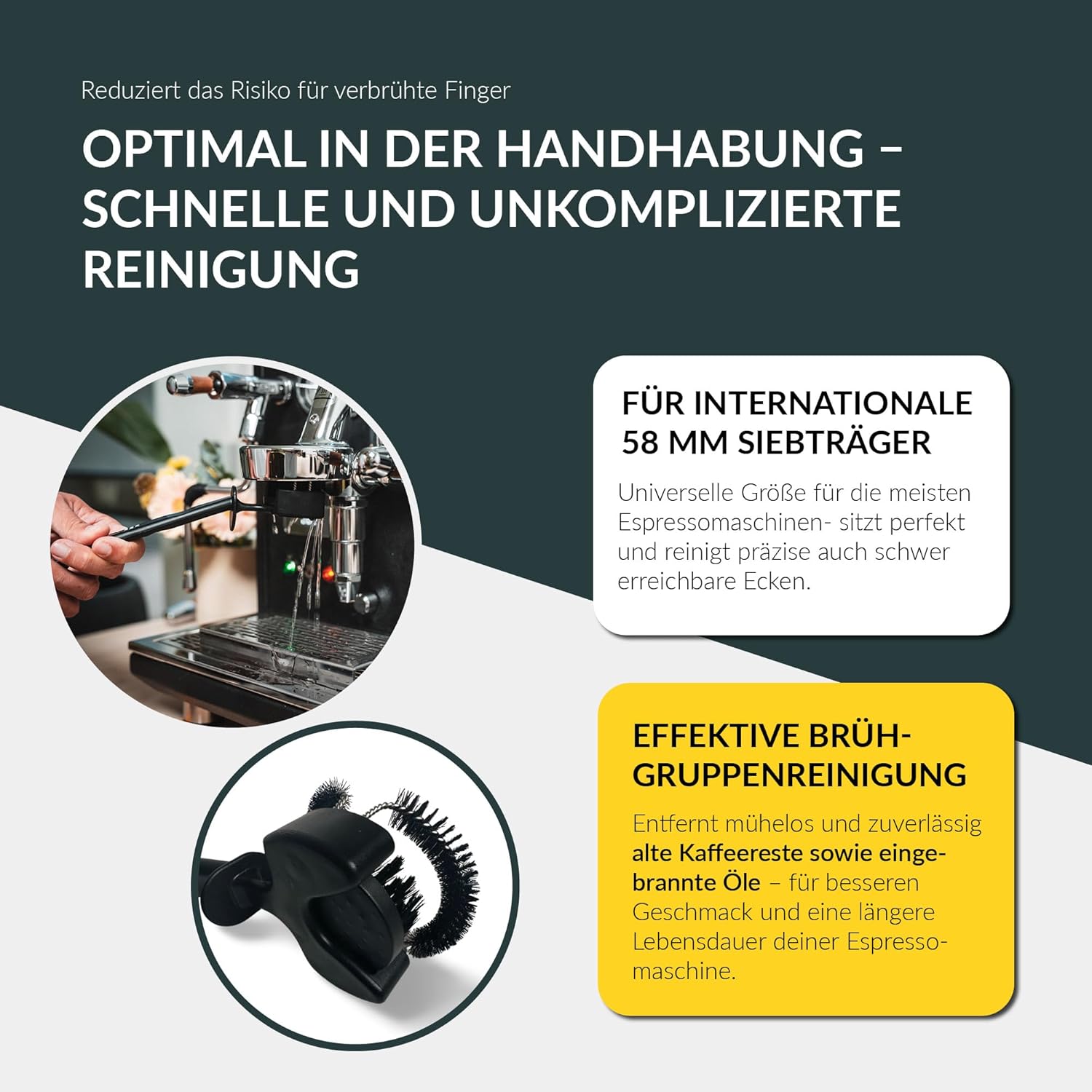 Reinigungsbürste für Brühgruppe 58mm