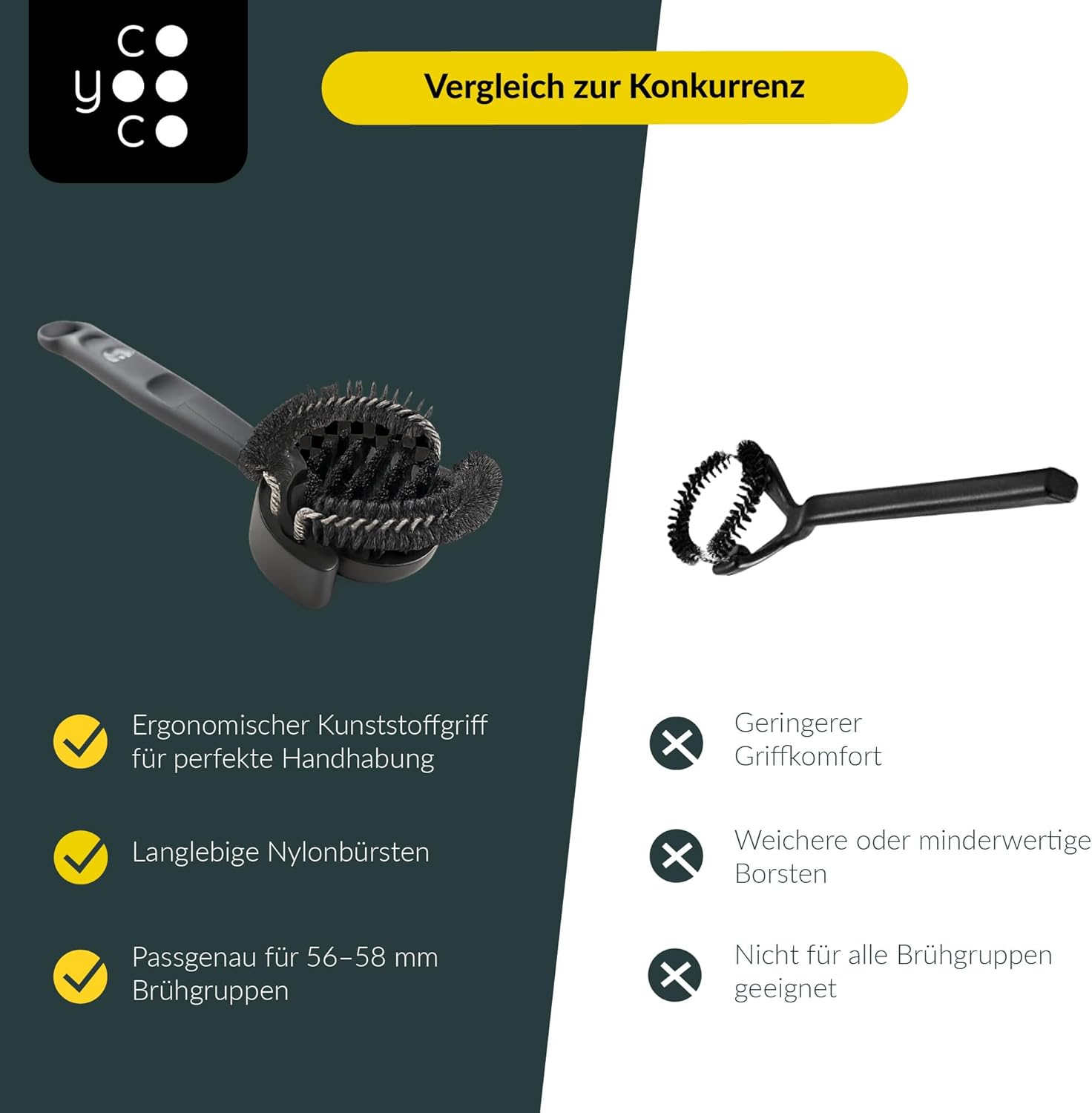 Reinigungsbürste für Brühgruppe 58mm